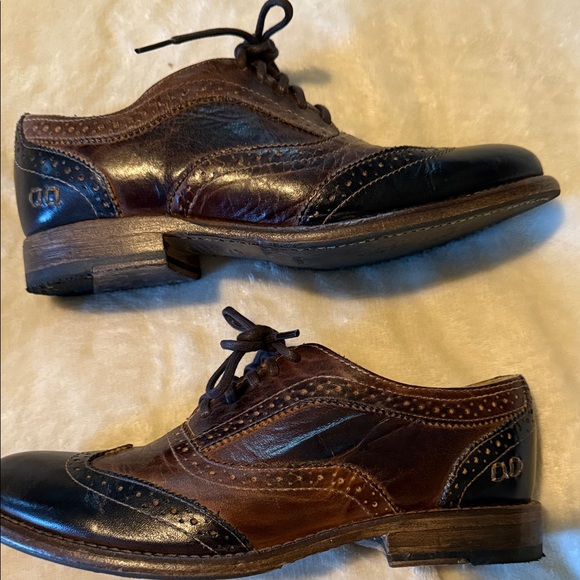 BED|STU Brown and Black Leather Oxfords - Picture 5 of 9